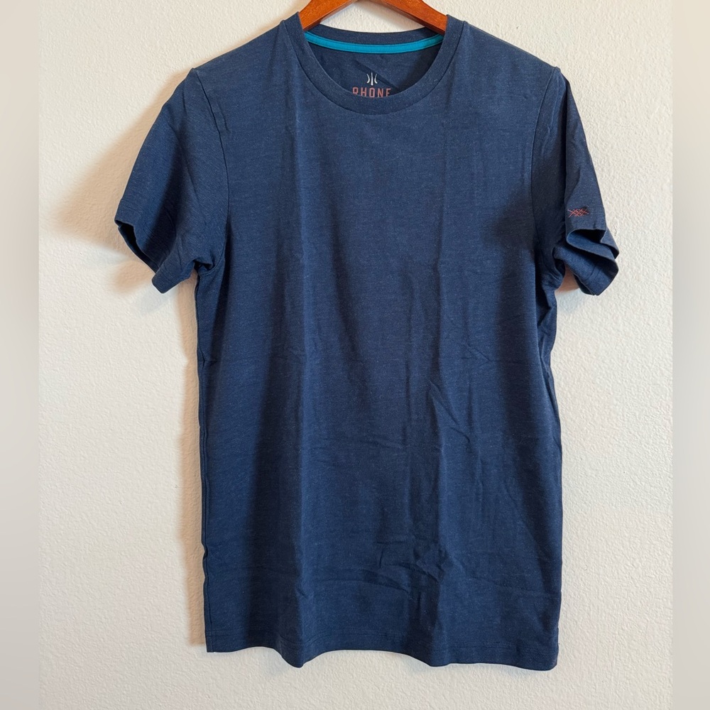 Rhone Men’s Blue Short Sleeve Crewneck Element Tee Shirt